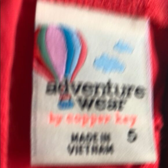 COPY - Girl’s 5 NWT Red/ Coral Copper Key Dress Bunnies - Picture 5 of 8